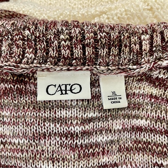 Marled V-Neck Large Button Collared Cardigan Size XL - Picture 5 of 5